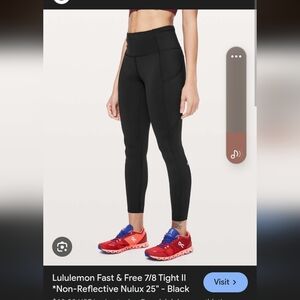 Lululemon Fast & Free 78 Tight